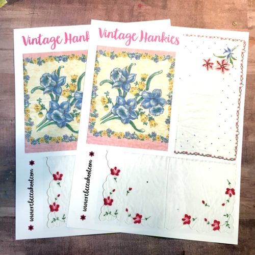 April Printable~ Vintage Hankies – Create with Rebecca