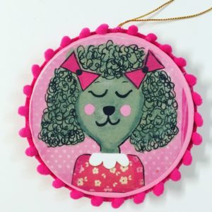 Penelope Poodle Dog Ornament
