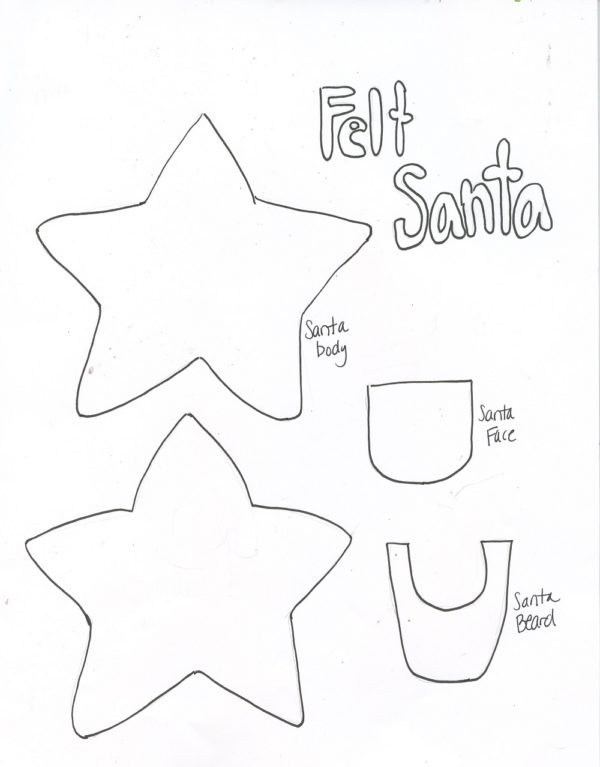 Creative Christmas~ Felt Santas – Create with Rebecca